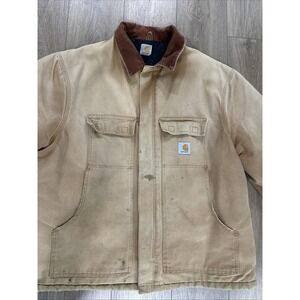 Carhartt MENS WORKING Jacket QUICK DUCK RN 14806 Brown Sz 2XL EUC